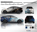 Custom Vehicle Wrap Design for Tesla Model X