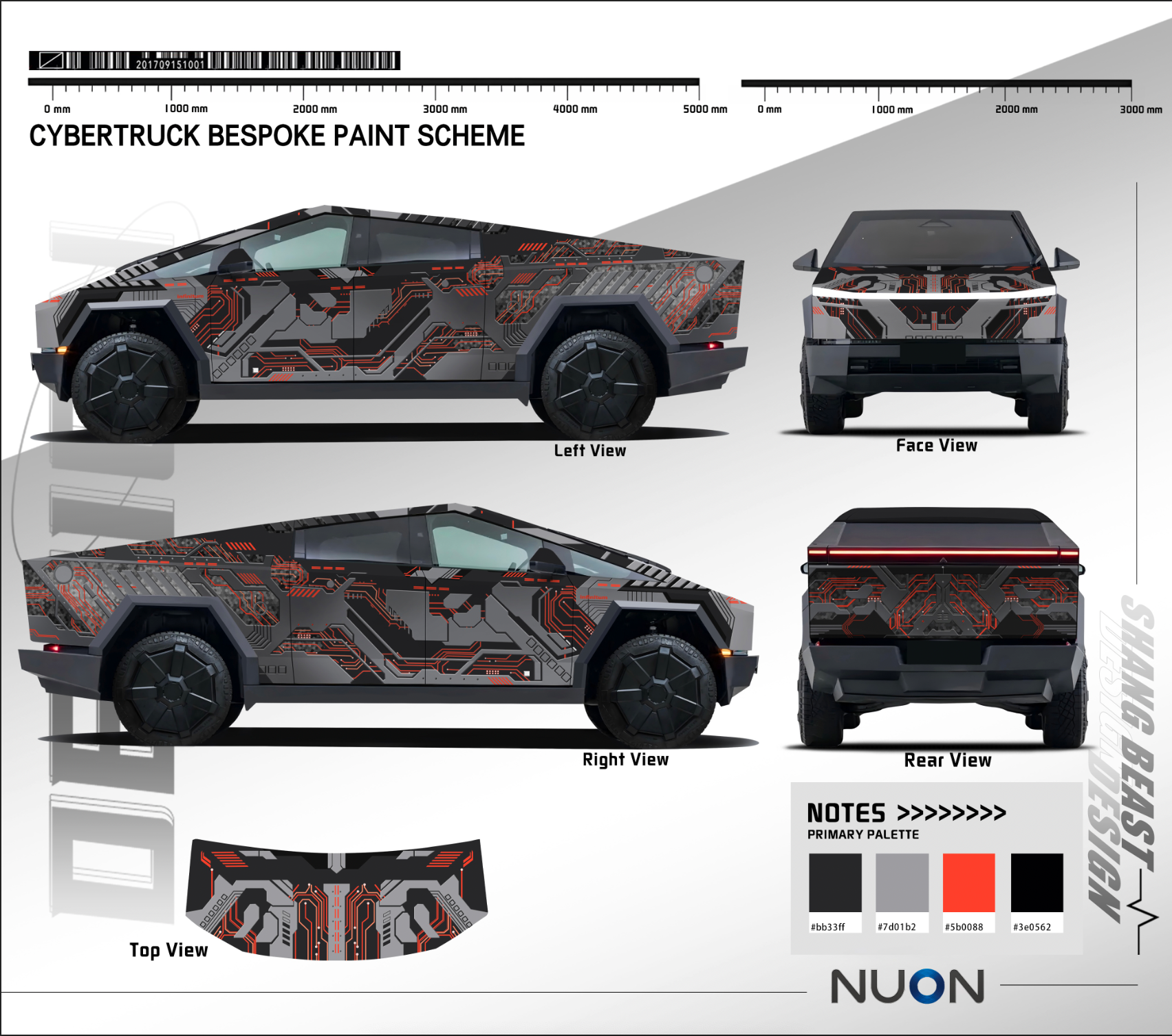 CYBERTRUCK BESPOKE PAINT SCHEME